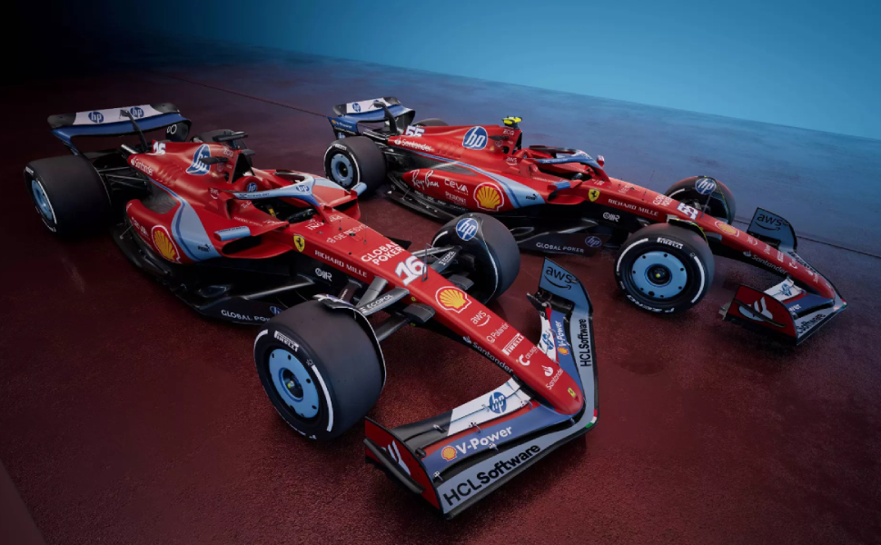 Ferrari azul: com ajuda da impressão, HP se destaca em carro de Fórmula 1